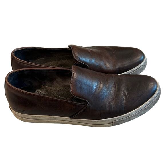 Kenneth Cole New York Other - Kenneth Cole Men’s Distressed Brown Leather Slip-On Casual Shoes, Size 9